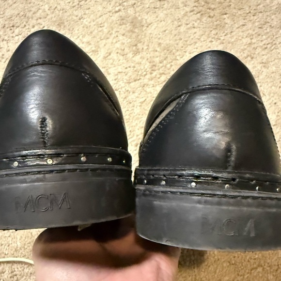 MCM Men's Metallic and Black Loafers - Picture 7 of 8